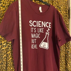 Novelty burgundy and white XL T-shirt  100% cotton
